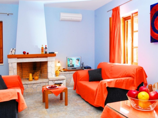 lefkada villas living room